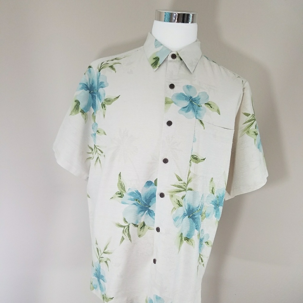 Men's Caribbean Joe silk shirt XL